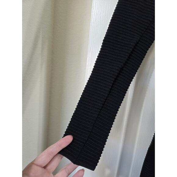 Torn by Ronny Kobo Revolve Black Nightingale Rib Knit Bodycon Dress, Size Small - Picture 5 of 12